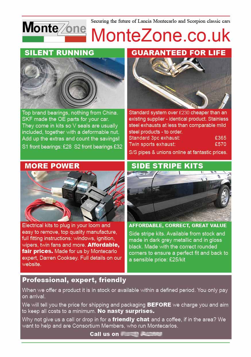 Montezone UK print advert standard layout design